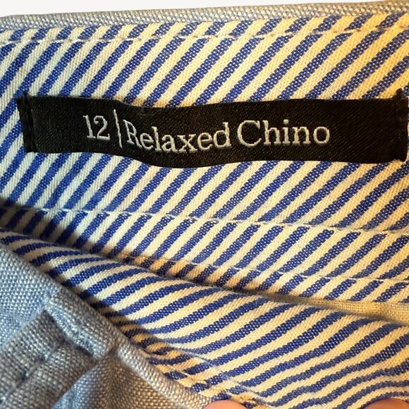 Talbot's Relaxed Chino Pants Size 12 Newport Chambray - Picture 5 of 5